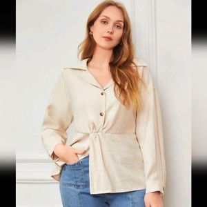 MOTF PREMIUM PLUS VISCOSE PEPLUM TOP